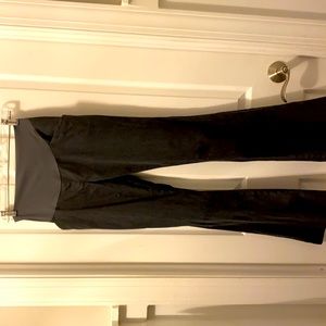 Dark gray full panel maternity pants